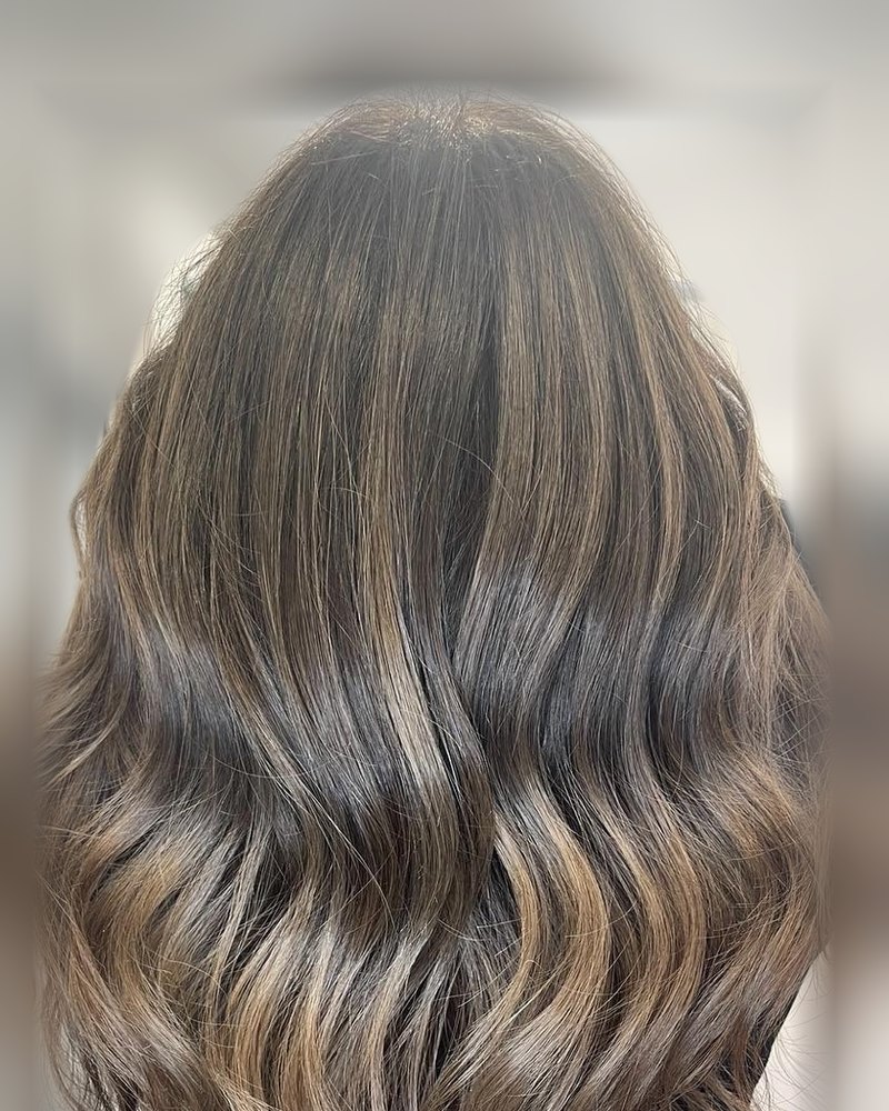 After: soft, seamless brunette balayage by Hair By Neetu